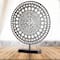 19" Silver Rustic Metal Medallion Sculpture